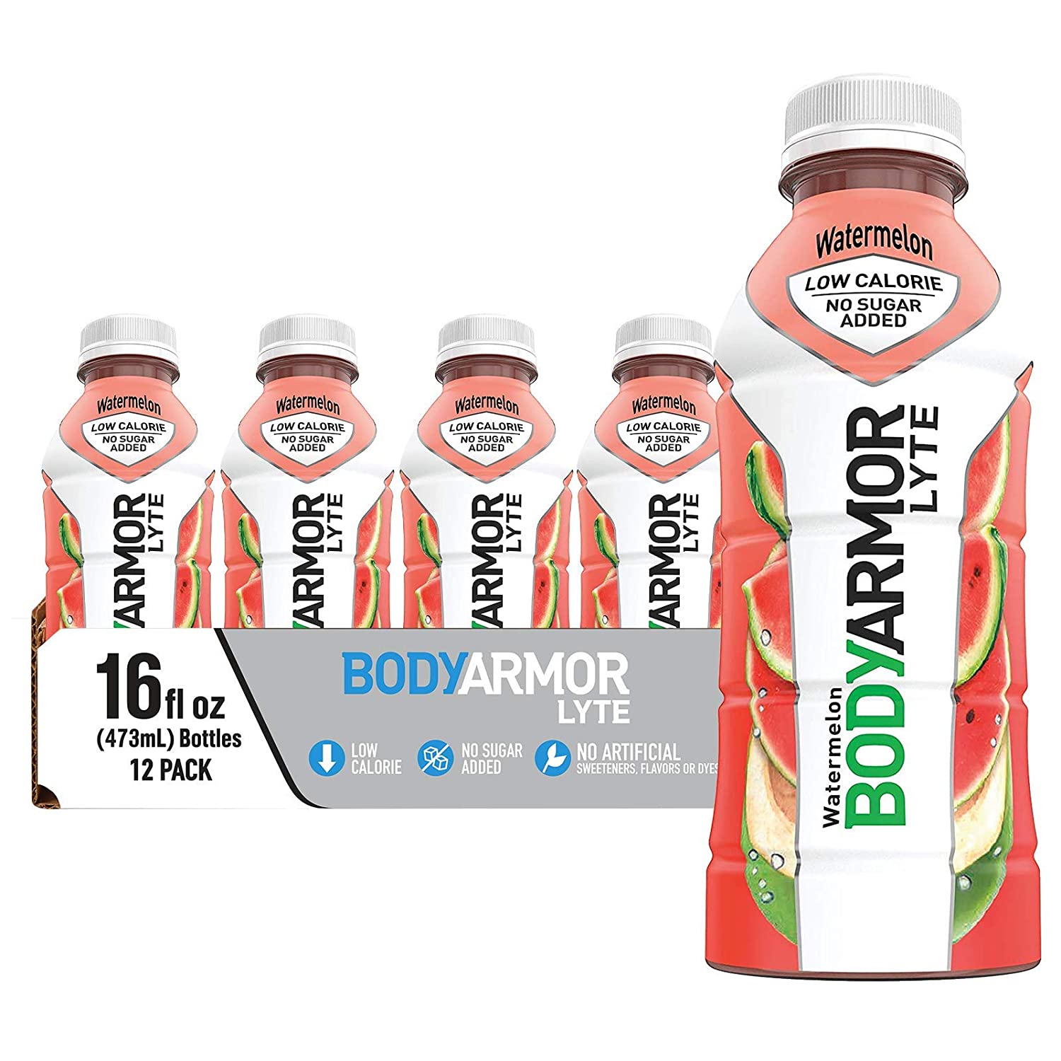 BODYARMOR LYTE Sports Drink Low-Calorie Sports Beverage， Dragonfruit Berry， Natural Flavors With Vitamins， Potassium-Packed Electrolytes， Perfect For Athletes， 16 Fl Oz (Pack of 12) - Image 1